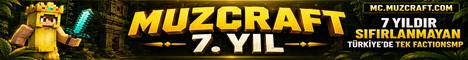 MC.MUZCRAFT.COM Türk MuzCraft Minecraft Server IP banner